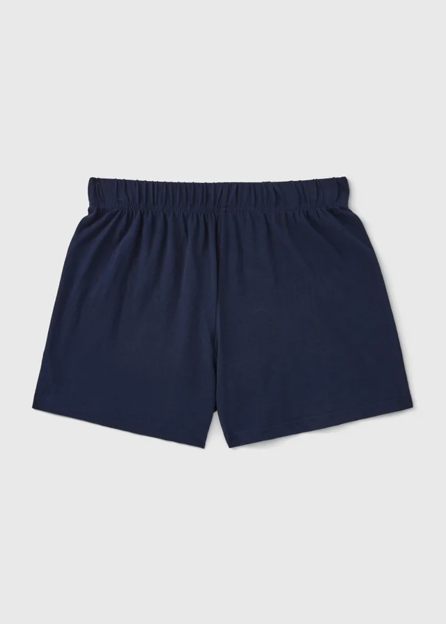 Navy Jersey Pyjama Shorts