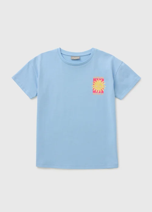 Girls Blue Sun T-Shirt (7-15yrs) - Age 7 Years Image 1