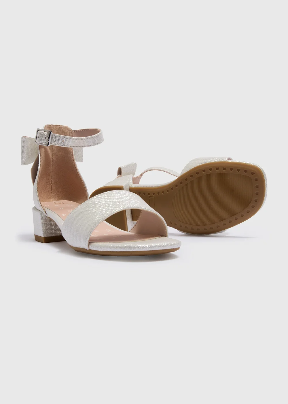 Girls White Bow Occasion Heels (Younger 10-Older 2) - Size 10 Infants Image 2