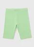 Girls Green Cycling Shorts (7-15yrs) - Age 7 Years Image 1