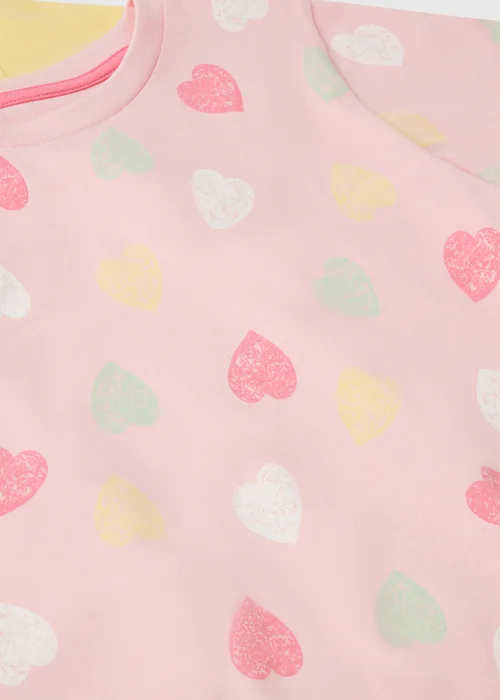 3 Pack Girls Yellow Love Short Pyjama Sets (1-7yrs) - 1 to 1 half years Image 2