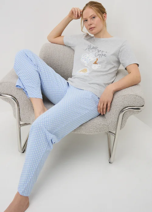 Grey Tea Time Pyjama Set - Extra small Image 1