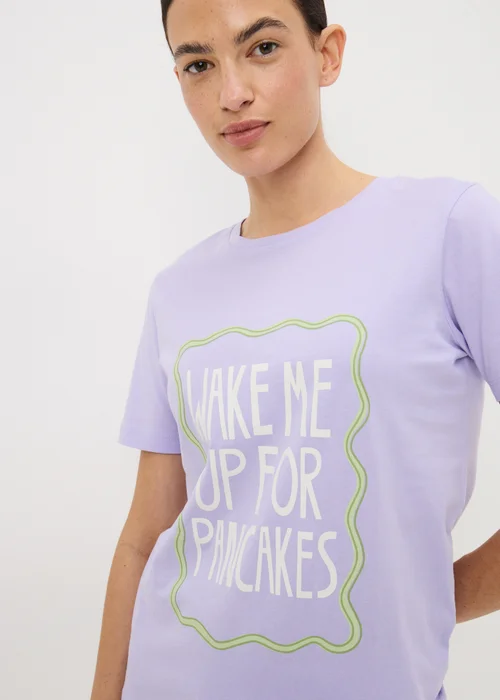 Lilac Pancakes Wide Leg Pyjama Set - Extra small Image 2