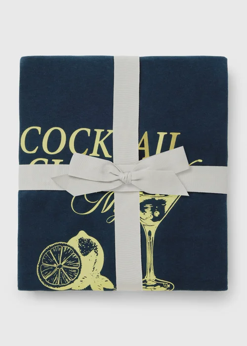 Navy Cocktail Club Short Pyjama Set - Extra small Image 3