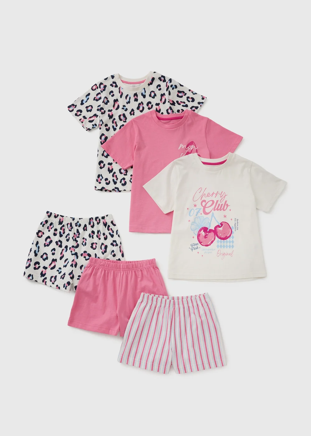 3 Pack Toddler Girls Cherry Pyjamas (1-7 Years) - 1 to 1 half years Image 1