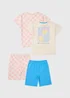 2 Pack Girls Multicolour Lemon Short Pyjama Set (1-13yrs) - 1 to 1 half years Image 1