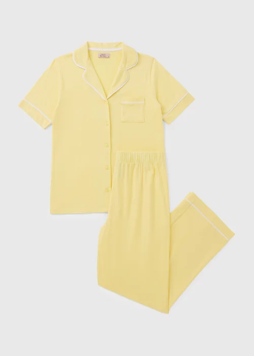 Yellow Traditional Short Sleeve Pyjama - Extra small Image 3