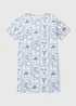 Blue Tile Print T-Shirt Nightie - Extra small Image 3