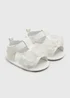 Baby White Flower Corsage Sandals (Newborn-18mths) - Age 6 - 9 Months Image 1