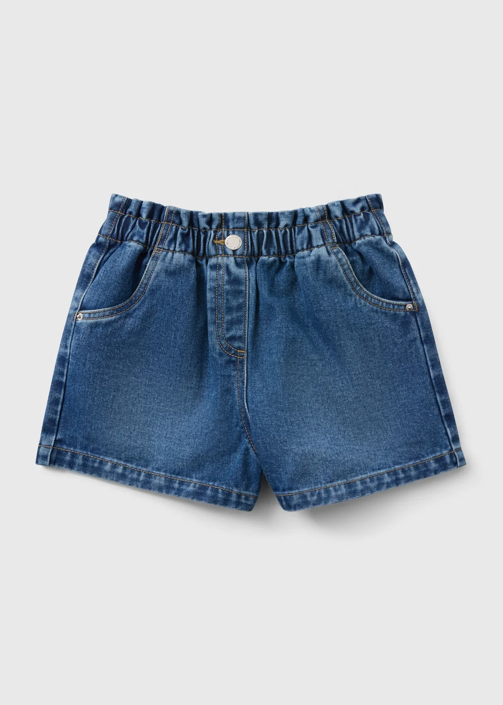 Girls Mid Wash Denim Shorts (7-15yrs) - Age 7 Years Image 1