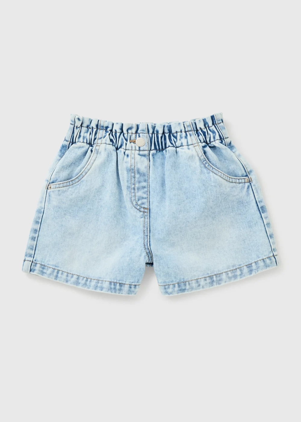 Girls Light Blue Denim Shorts (7-15yrs) - Age 7 Years Image 1