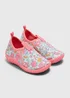 Girls Pink Floral Swim Shoes (Younger 4-12) - Size 4 Infants Image 1