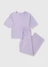 Lilac Waffle Wide Leg Pyjama Set - Extra small Image 3