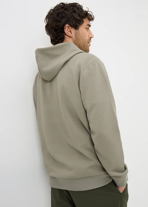 Sage Green Textured Hoodie - Small Image 3