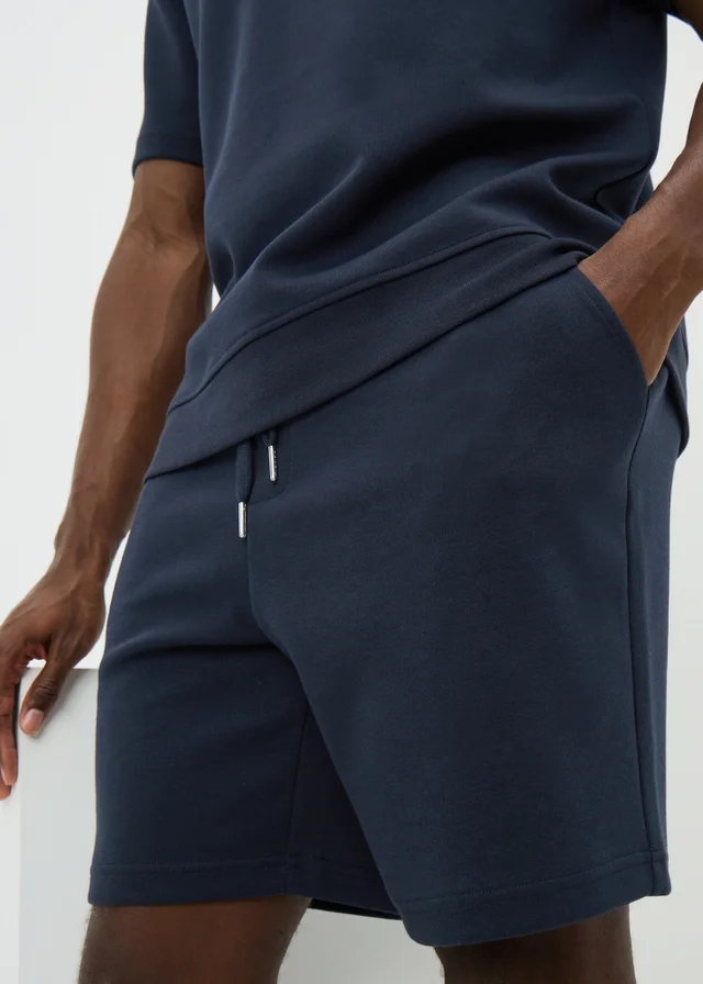 Navy Elevated Co Ord Jogging Shorts