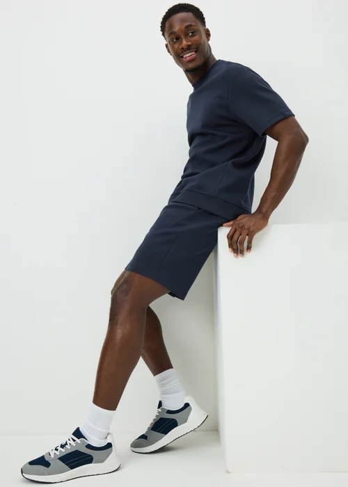 Navy Elevated Co Ord Jogging Shorts - Extra small Image 3