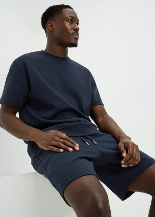 Navy Elevated Co Ord Jogging Shorts - Extra small Image 1