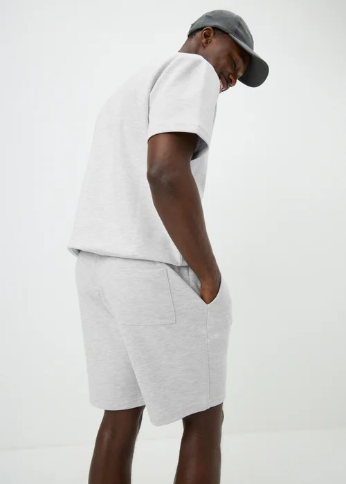 Grey Marl Elevated Co Ord Jogging Shorts - XS Image 3