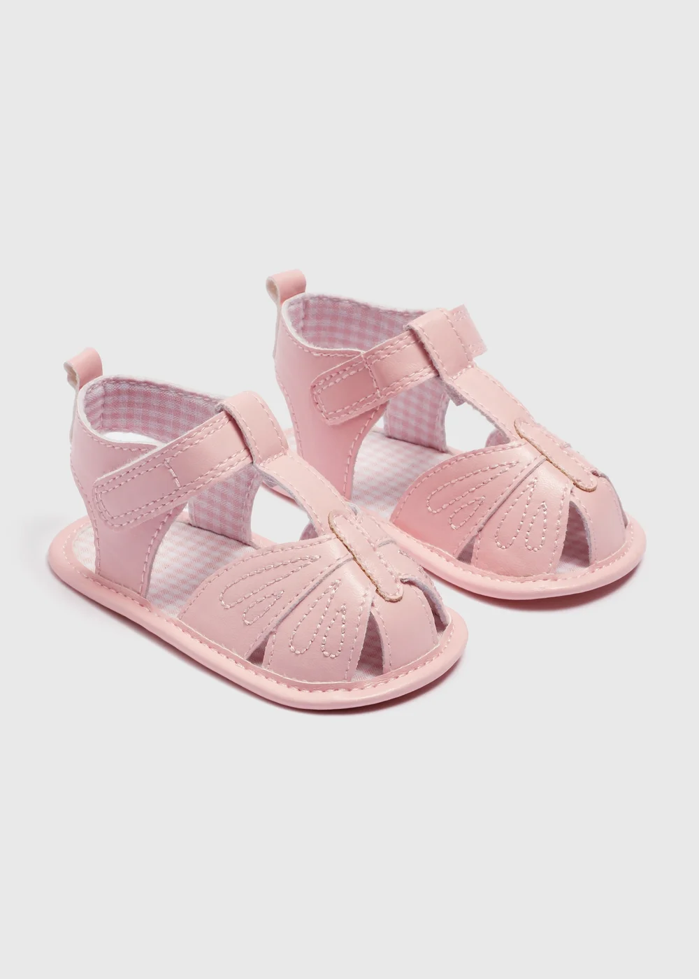 Baby Pink Butterfly Sandals (Newborn-18mths) - Age 3 - 6 Months Image 1
