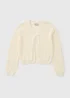 Girls Cream Crochet Cardigan (7-15 Yrs) - Age 7 Years Image 1