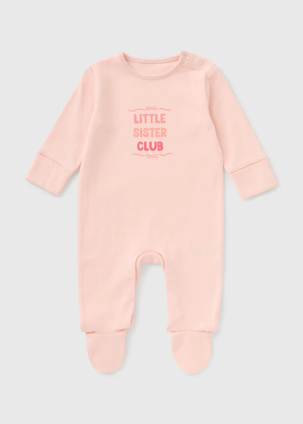 Girls Pink Little Sister Club Sleepsuit (Newborn-18mths) - First Size Image 1