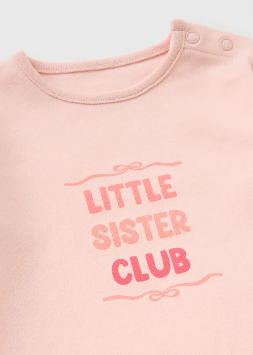 Girls Pink Little Sister Club Sleepsuit (Newborn-18mths) - First Size Image 2