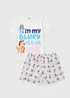 Bluey White Mum Short Pyjama Set - Extra small Image 1