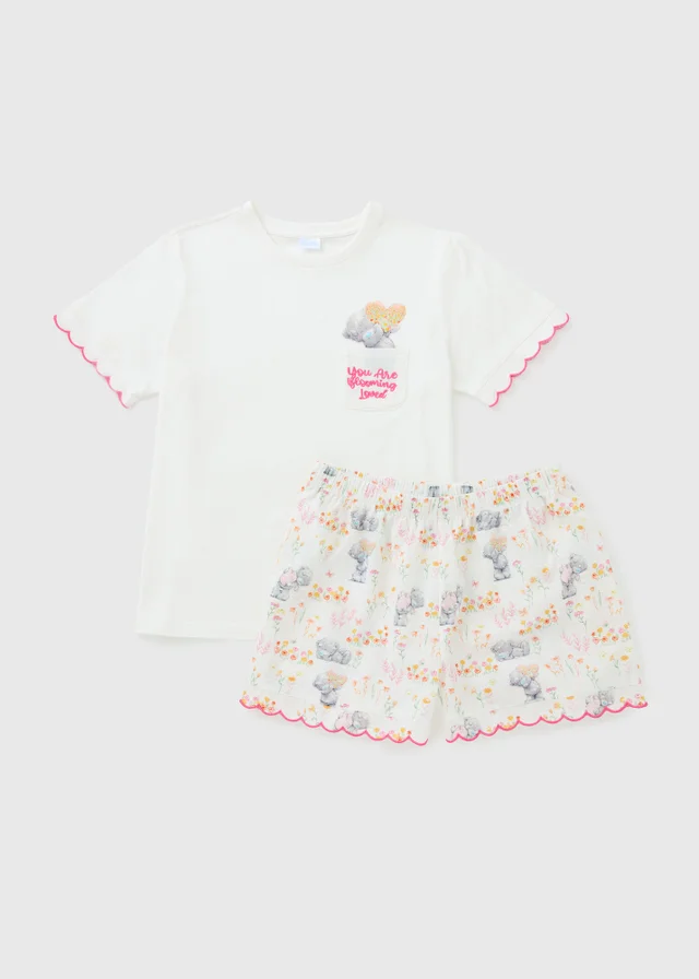 White Tatty Teddy Short Pyjama Set