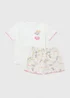 White Tatty Teddy Short Pyjama Set - Extra small Image 1