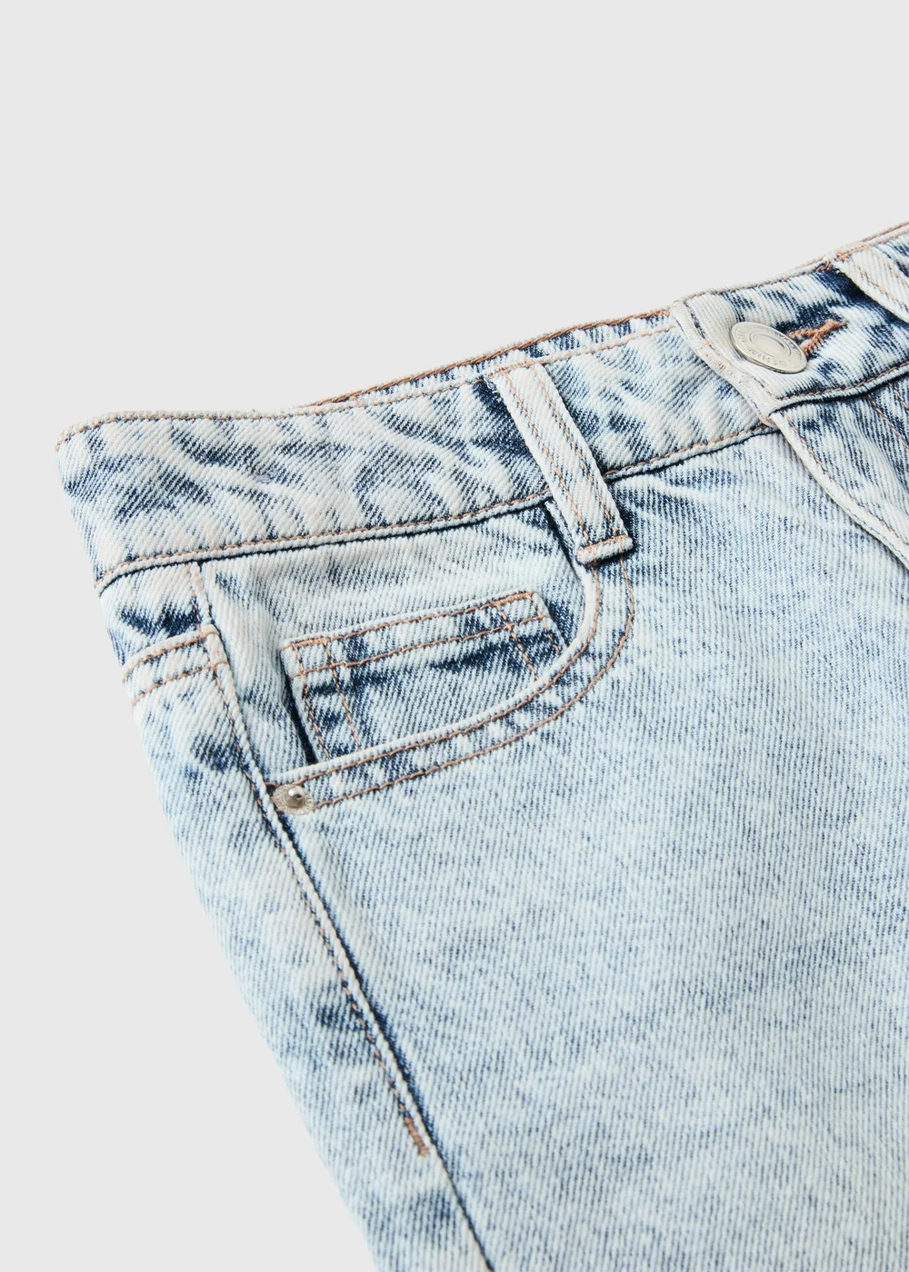 Girls Light Wash Wide Leg Jeans (7-15yrs) - Age 7 Years Image 2