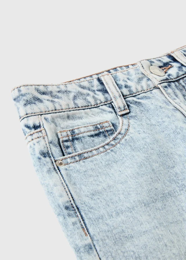 Girls Light Wash Wide Leg Jeans (7-15yrs)