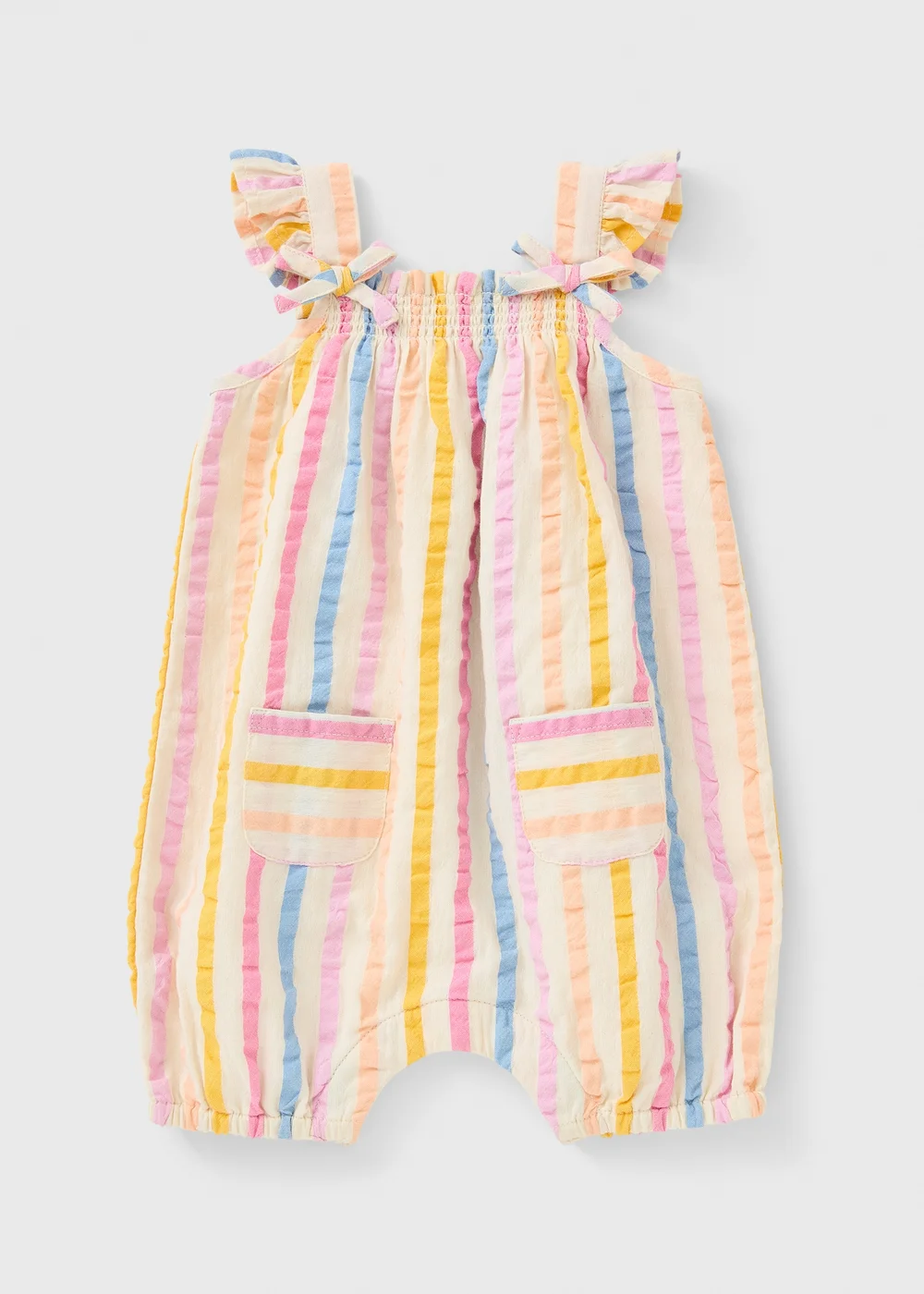 Baby Multicolour Stripe Textured Romper (Newborn-23mths) - Up to 1 Month Image 1
