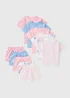 5 Pack Girls Pink Flower Pyjama Sets (1-7yrs) - 1 to 1 half years Image 1