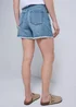 Light Wash Frayed Hem Denim Shorts - 8 Image 4