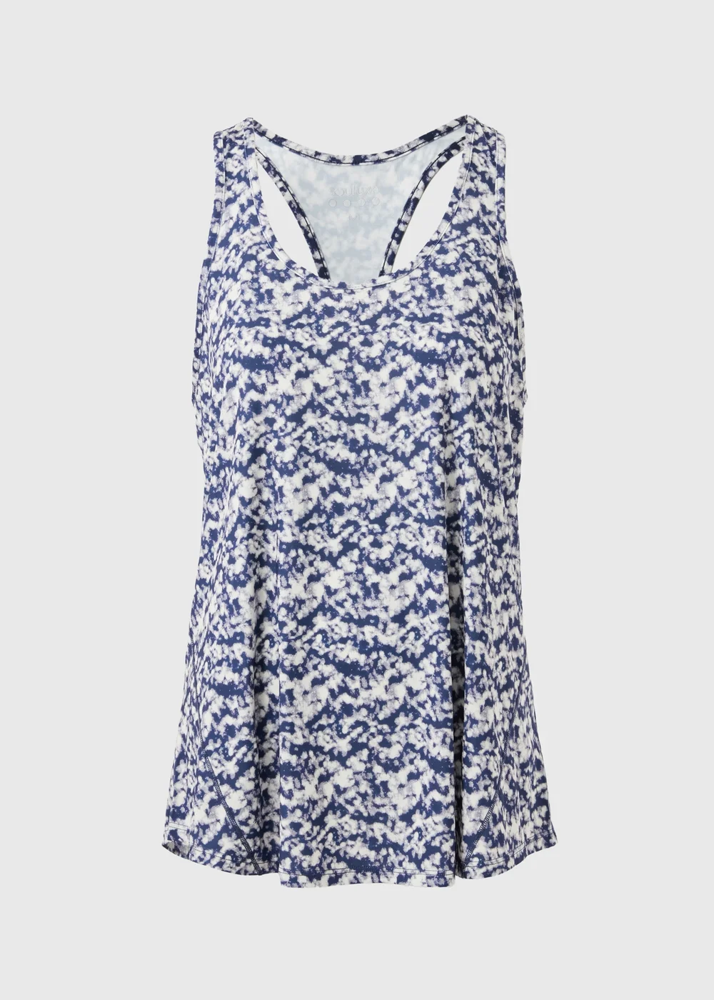 Souluxe Blue Mottle Print Sports Vest - Small Image 1