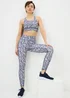 Souluxe Blue Mottle Print Gym Leggings - Size 8 Image 3