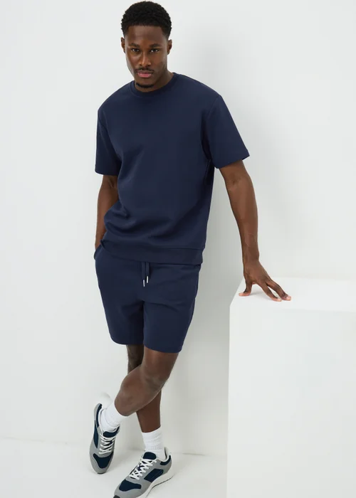 Navy Elevated Co Ord T-Shirt - Small Image 3