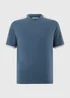 Blue Textured T-Shirt - Small Image 4