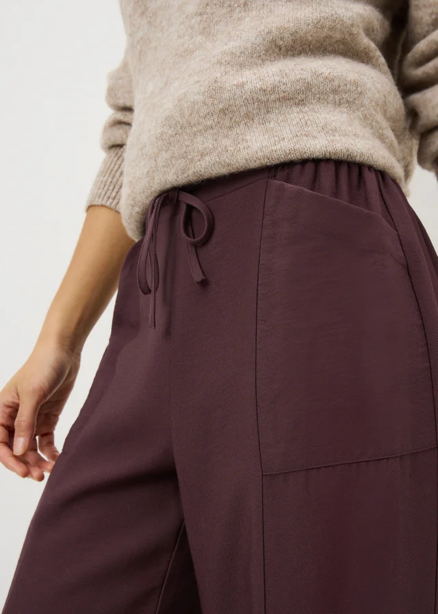 Burgundy Cuffed Trousers