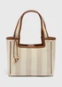 Natural Stripe Boxy Tote Bag - One Size Image 2