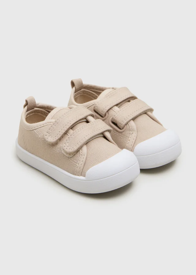 Boys Beige Canvas Shoes (Older 2-5)