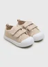 Boys Beige Canvas Shoes (Older 2-5) - Size 2 Image 1