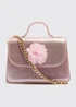 Girls Pink Glitter Flower Bag - One Size Image 1