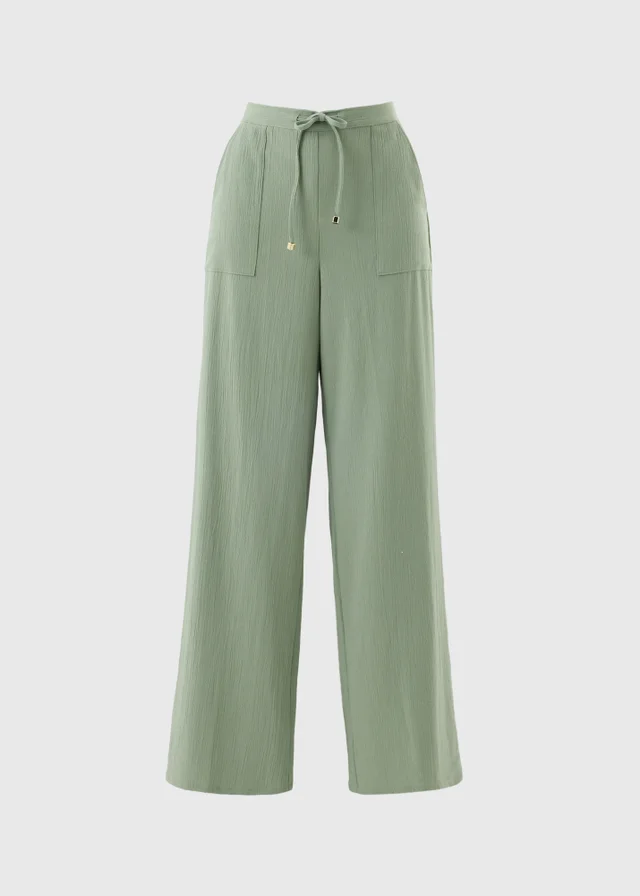 Sage Green Full Length Clipper Trousers