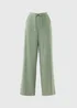 Sage Green Full Length Clipper Trousers - Size 8 Image 1