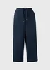 Navy Cropped Clipper Trousers - Size 8 Image 1