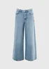 Light Wash Palazzo Wide Leg Jeans - Size 08 29 leg Image 1