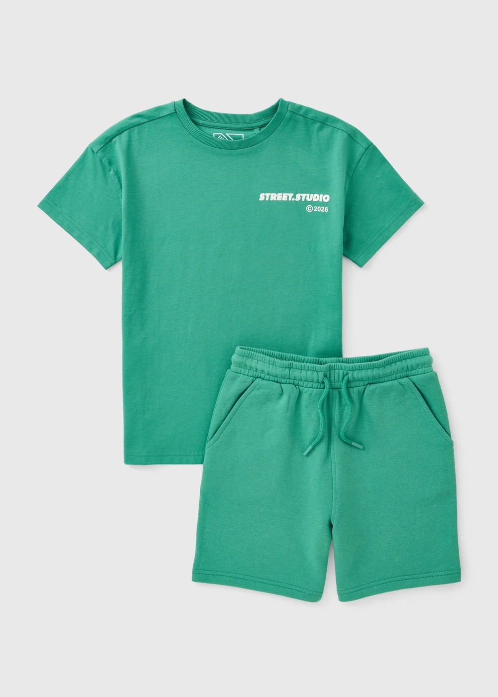 Boys Green Street Studio Top & Shorts Set (7-15yrs) - Age 7 Years Image 1