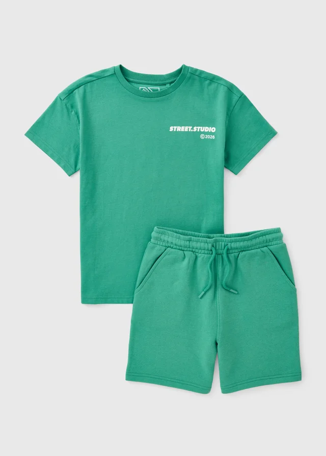 Boys Green Street Studio Top & Shorts Set (7-15yrs)