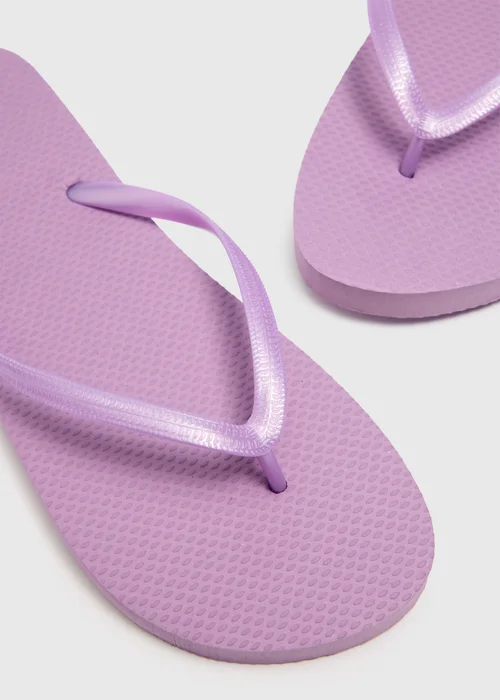 Lilac Flip Flops - Small Image 2